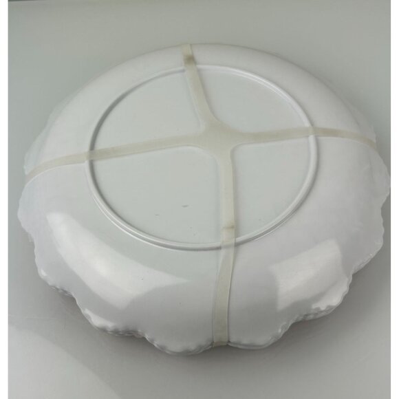 SOHO Loft Melamine Dinner Plate Pink Scalloped Set of 4 10.75" Indoor Outdoor - Picture 7 of 11